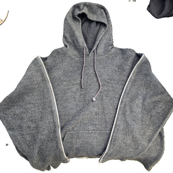 Quicksilver Long Sleeve Grey Hoody Fleece XL/TG - Picture 2 of 7